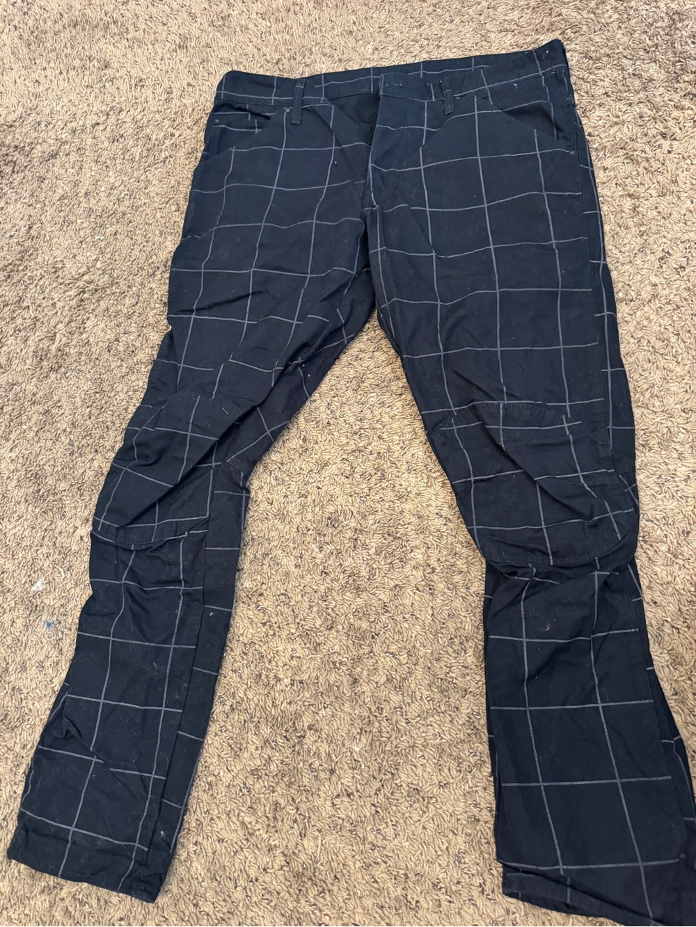 G-Star Raw Plaid Utility Pants 3D Reinforced Knee TechStyle 34x32
